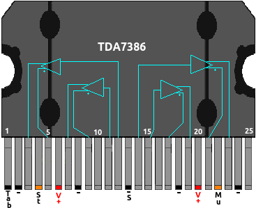 amplificador con TDA7386