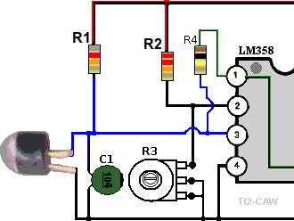 interruptor controlado por luz con fototransistor