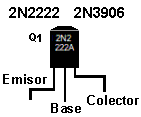 transistore 2n2222 y 2n3906