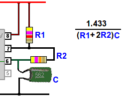 calcular frecuencia con ne555