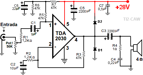 amplificador tda2030