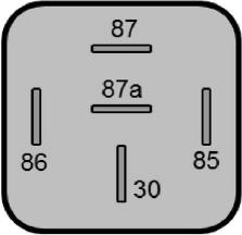 pinouts relay de 5 patas N.O. y N.C.