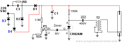 luz estroboscopica 220V