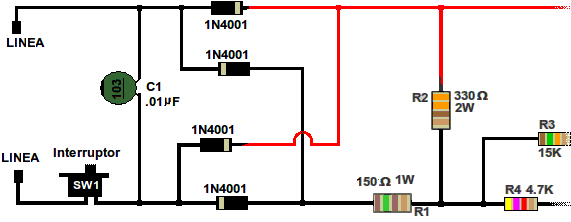 cuadro de diodos para hibrido telefonico